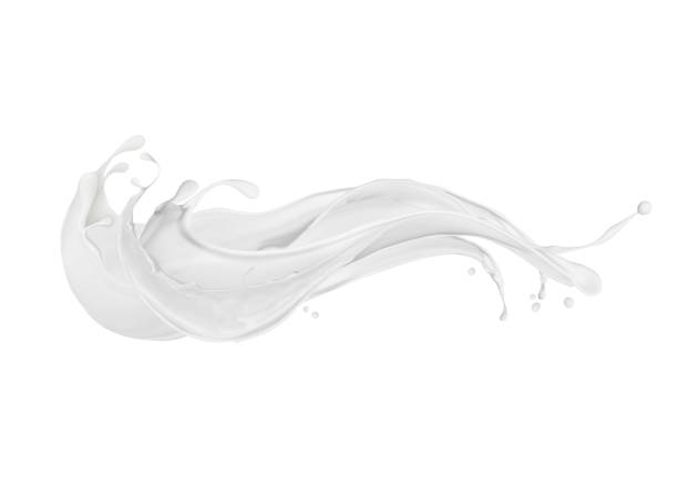istock Splashes of dairy or cream isolated on white background 833739752