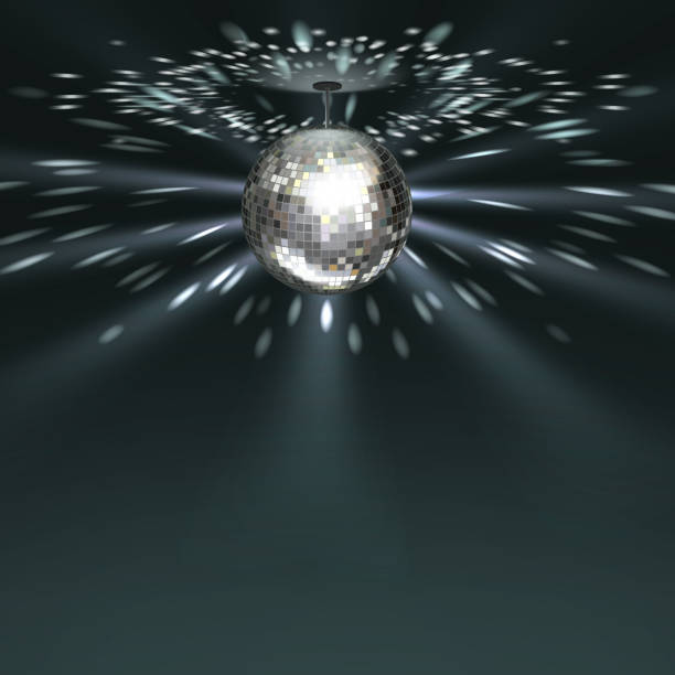 illustrations, cliparts, dessins animés et icônes de argent boule disco - backgrounds nightclub disco ball disco