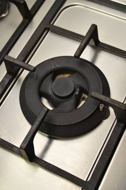 istock Modern shining metal gas cooker 833838340