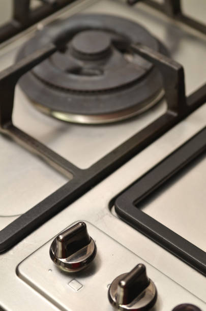 istock Modern shining metal gas cooker 833844554