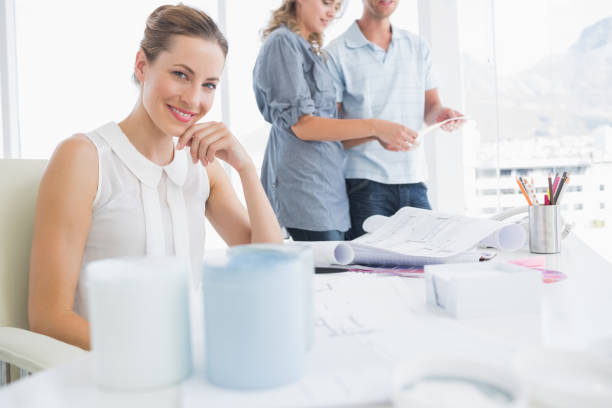 istock Group of artists working on designs 833851944