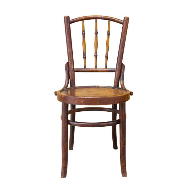 istock old wood chair on white background 833857404