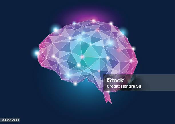 Human Brain Concept Illustration Stock Illustration - Download Image Now - Purple, Connection, Abstract