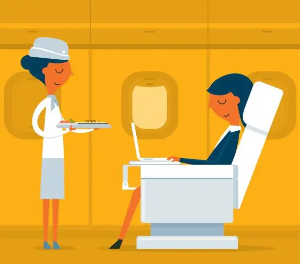 Vector illustration of Business class - Businesswoman