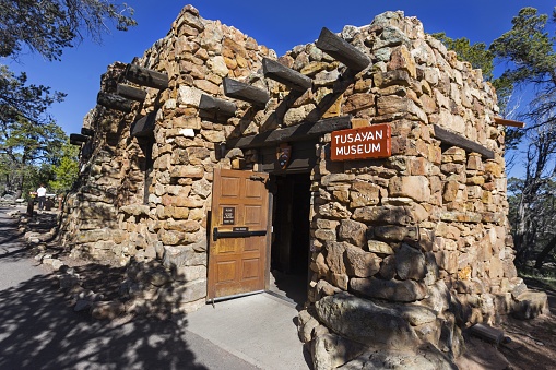 Tusayan Museum Entrance on South Rim of Grand Canyon National Park in Arizona, United States