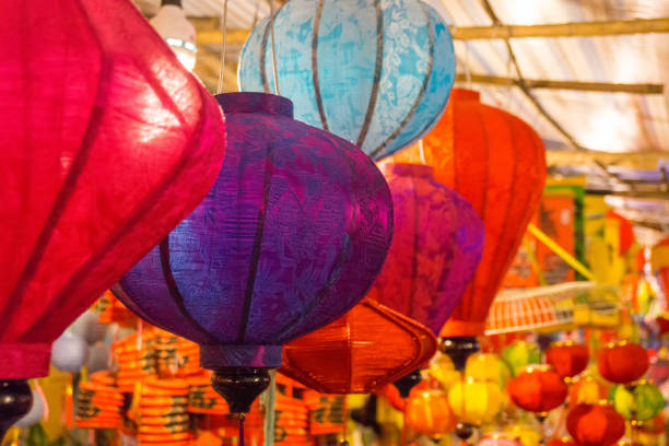 istock Beautiful of lanterns in happy lunar moon 833895498
