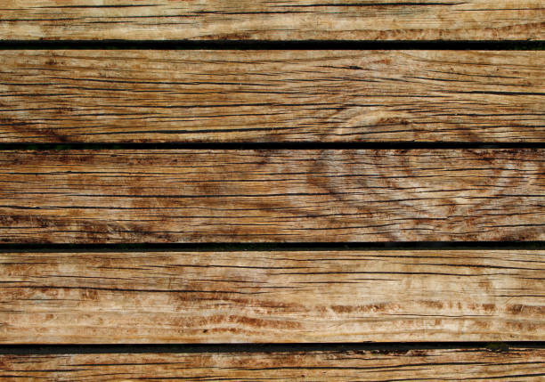 istock Rustic wood background. Natural wood texture with horizontal lines 833922404