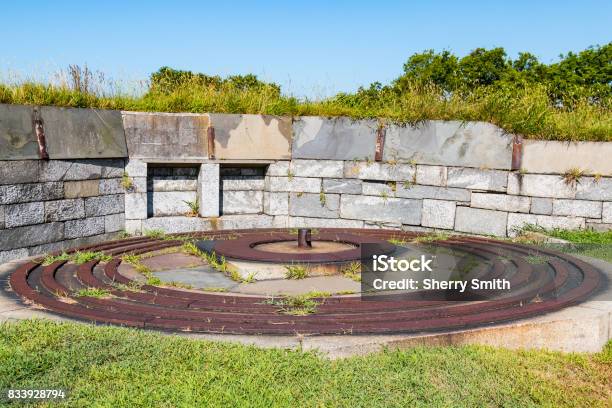 Iron Tracks For 15inch Rodman Gun At Fort Monroe Stock Photo - Download Image Now - Fort, Virginia - US State, Ammunition