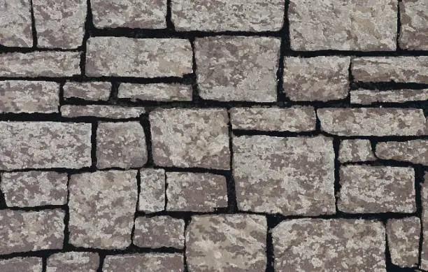 Vector illustration of Stone blocks brick wall textured background