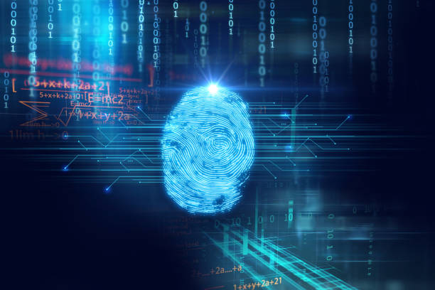 istock Fingerprint Scanning on blue technology  Illustration 833989952