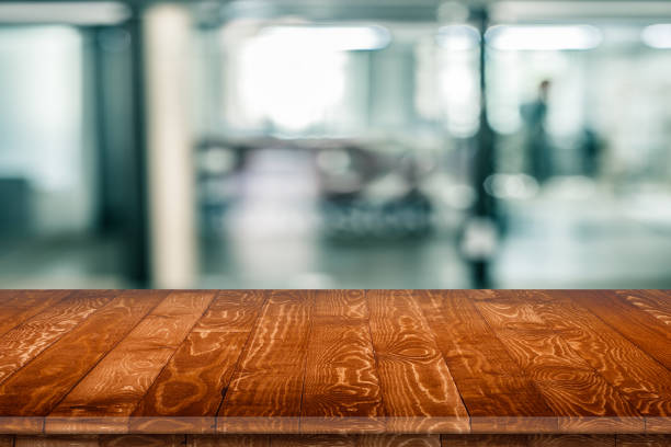 istock Empty wooden table perspective for product 833990354