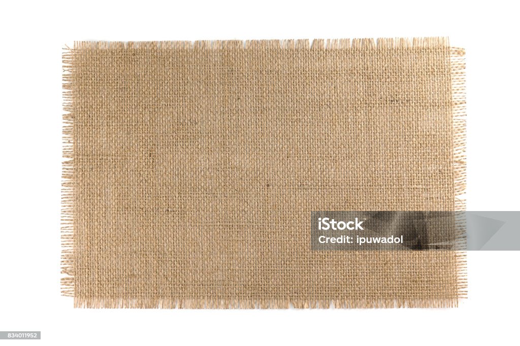 Burlap Fabric isolated on white background Burlap Fabric isolated on a white background Burlap Stock Photo