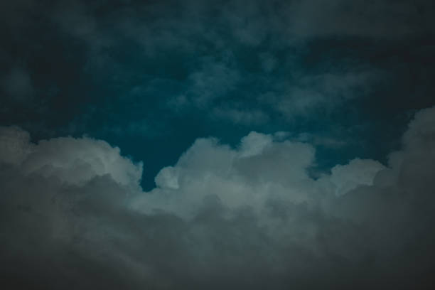 istock Deep blue sky and clouds in vintage tone. 834021366