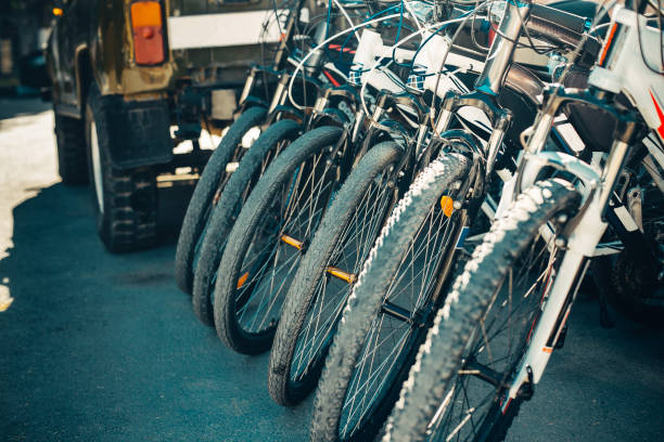 istock Rental City Bikes. Holiday Activity Concept 834054446