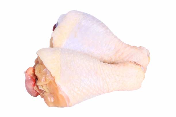 istock Raw Chicken leg quarter is on the white background 834080216