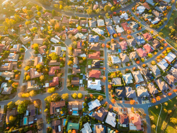 istock Aerial view of a typical suburb in Australia 834087896