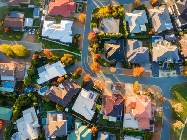 istock Aerial view of a typical suburb in Australia 834087904