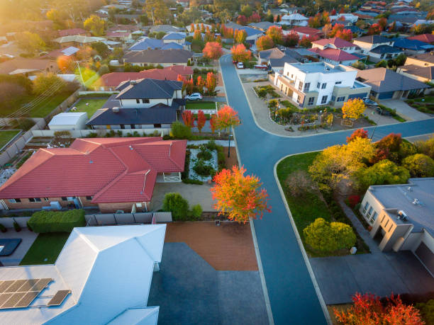 istock Aerial view of a typical suburb in Australia 834087950