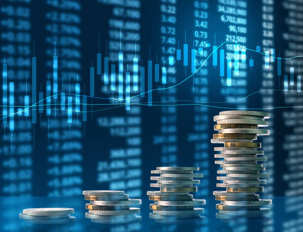 istock Coins graph stock market 834127502