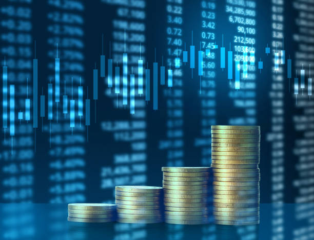 istock Coins graph stock market 834127518