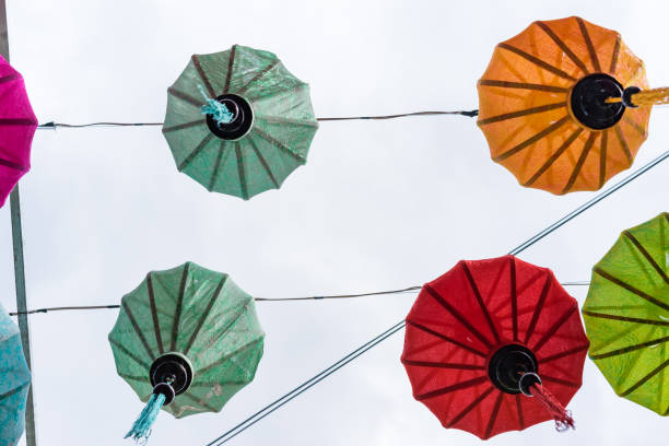 istock Low angle view of the colorful lanterns 834141054