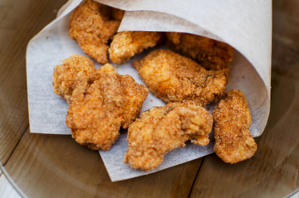 istock Deep-fried chicken. Chicken in batter. Fast food. 834156548