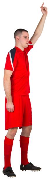 istock Fit football player raising his hand 834176780