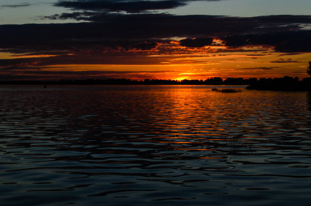istock Beautiful sunset over the river Dnieper 834218540