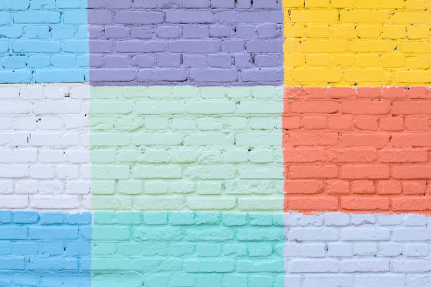 istock Texture of vintage wall of painted brick as background 834218632