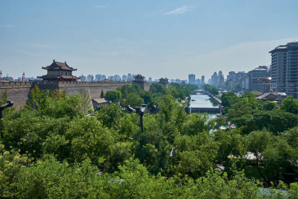 istock The ancient city wall of Xi'An 834240416