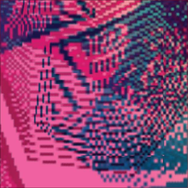 illustrazioni stock, clip art, cartoni animati e icone di tendenza di carta da parati con texture glitch. sfondo rosa con motivo di rumore astratto. sfondo con grafica grafica grafica geometrica e pixel rotti. vettore - ascii art
