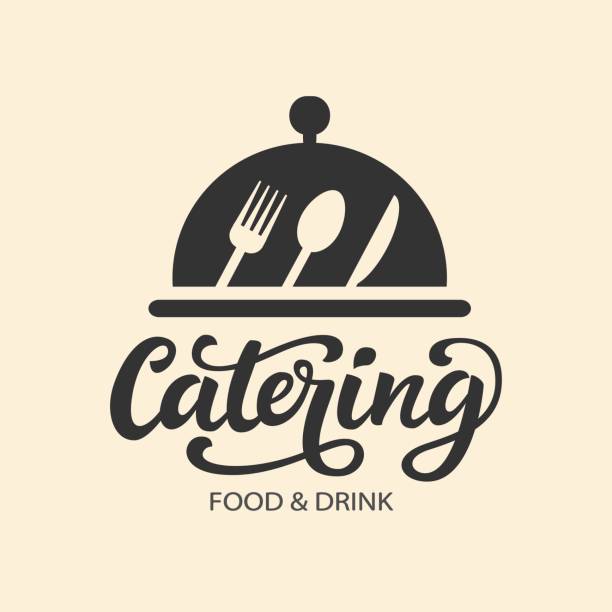 ilustraciones, imágenes clip art, dibujos animados e iconos de stock de cocina placa de vector con mano escrita caligrafía moderna - comida gourmet