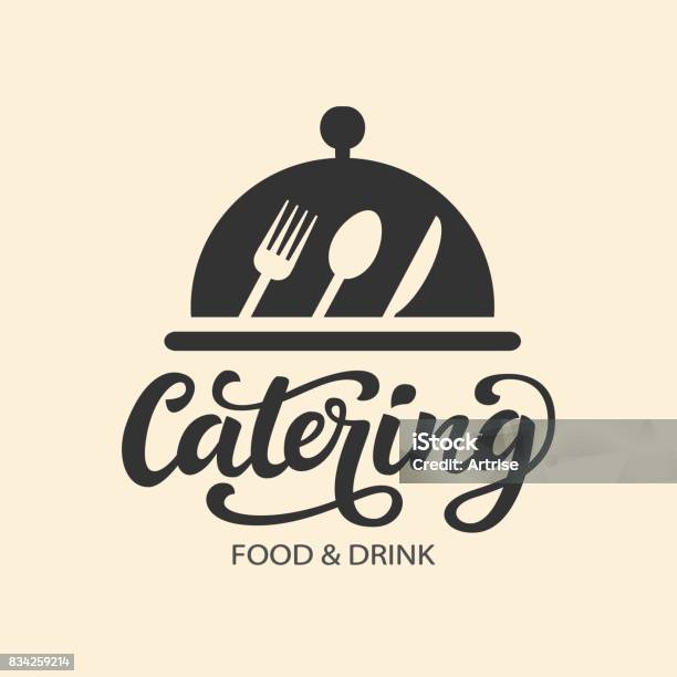 catering vector logo badge cater service stock vector... Catering Vector Badge With Hand Written Modern Calligraphy Stock ...