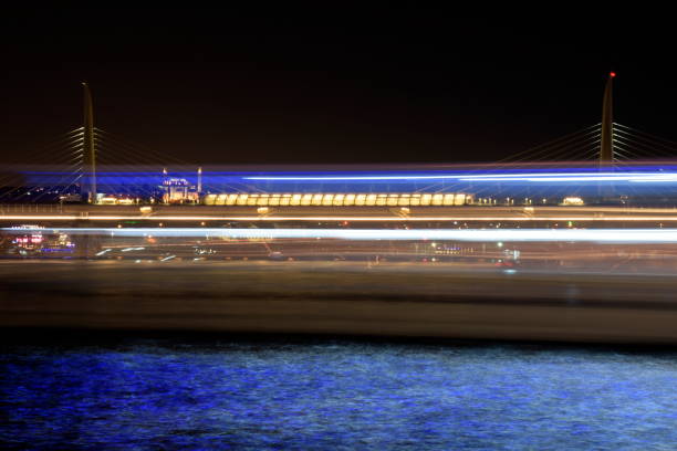 istock Istanbul skyline from Galata bridge at night, long exposure, Turkey 834259336