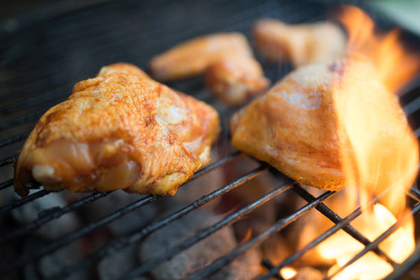 Grilling chicken wings - Barbecue