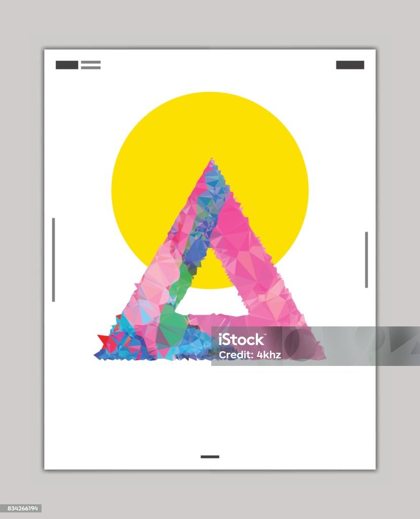 Poster Design Triangle Triangle Abstract Graphic Design Poster Layout Template Stock ...