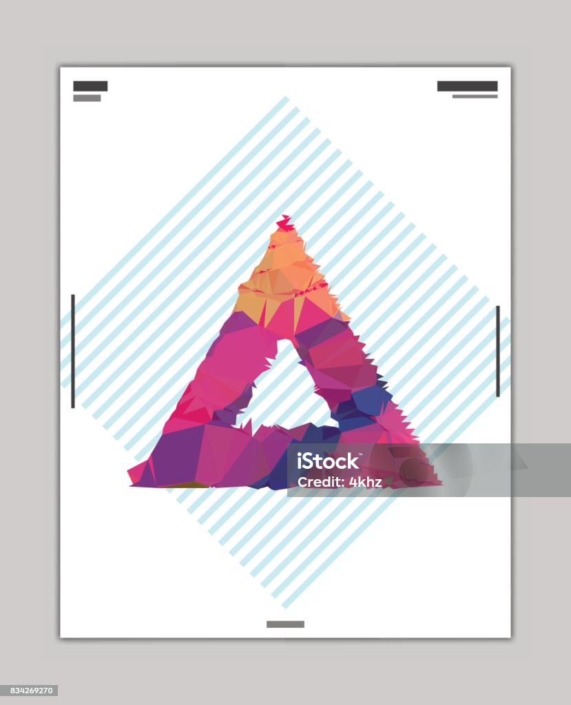 Poster Design Triangle Abstract Triangle Graphic Design Poster Layout Template Stock ...
