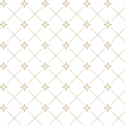 Vector seamless dark pattern with golden ornament. Ornate floral decor for textile, wallpaper, pattern fills, covers, surface, print, gift wrap, scrapbooking, decoupage
