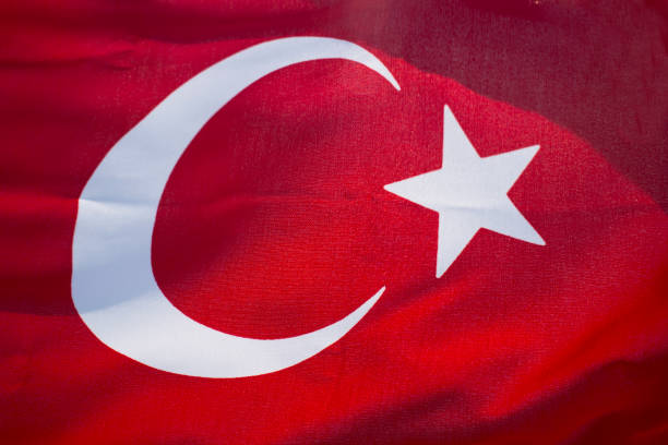istock Turkish flag flown by day 834297494