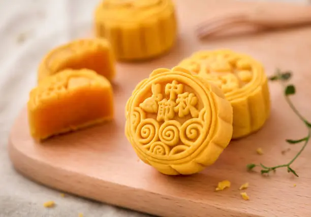 Mooncake, a kind of traditional Chinese food for Mid-autumn festival
