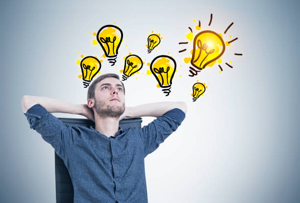 istock Pensive guy in an armchair, good ideas 834309494