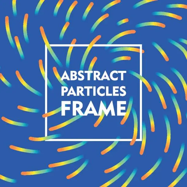 Vector illustration of Abstract particles frame gradient