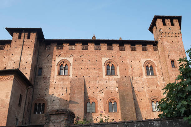 Sant'Angelo Lodigiano (Italy): medieval castle Sant’Angelo Lodigiano, Italy - June 24, 2017: Sant'Angelo Lodigiano (Lodi, Lombardy, Italy): the medieval castle, exterior lodi italy stock pictures, royalty-free photos & images
