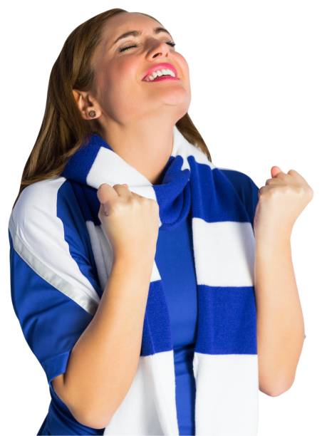 istock Pretty football fan cheering 834350904