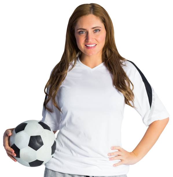 istock Pretty football fan smiling 834350970