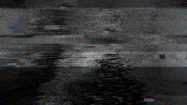 abstract pixel noise glitch error video damage - television television static poltergeist broken imagens e fotografias de stock