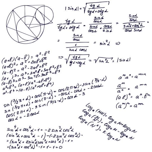 bildung musterdesign. mathematische formel auf whiteboard. - hausaufgabe stock-grafiken, -clipart, -cartoons und -symbole