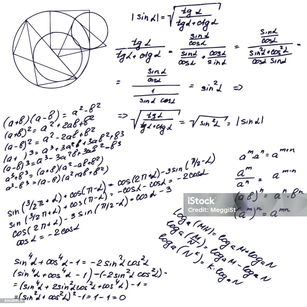 Education seamless pattern. Mathematical formula on whiteboard. Education seamless pattern background. Mathematical formula on whiteboard. Vector illustration. Handwriting stock vector