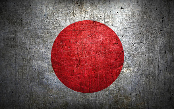 flag of japan - bandera imagens e fotografias de stock