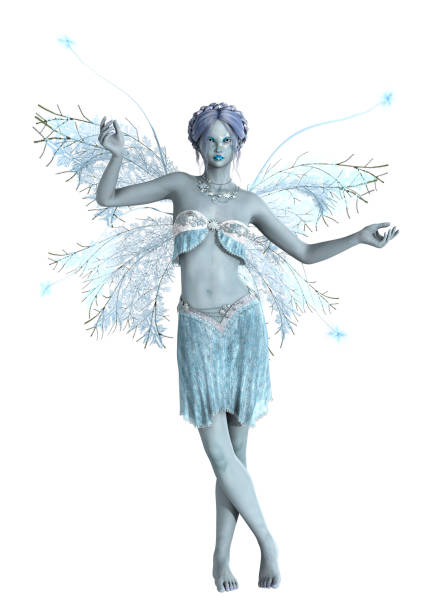 istock 3D Rendering Winter Fairy on White 834428818